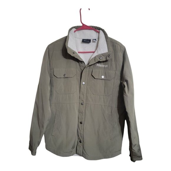 MARMOT Jacket Men S Brown Weslo Snap Sherpa Gorpcore Fishing Hunting Preppy - Picture 1 of 14